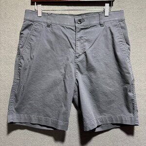 Nike Chino Short Mens Blue Dri Fit Mid-Rise Slash Pocket Flat Front Size 33